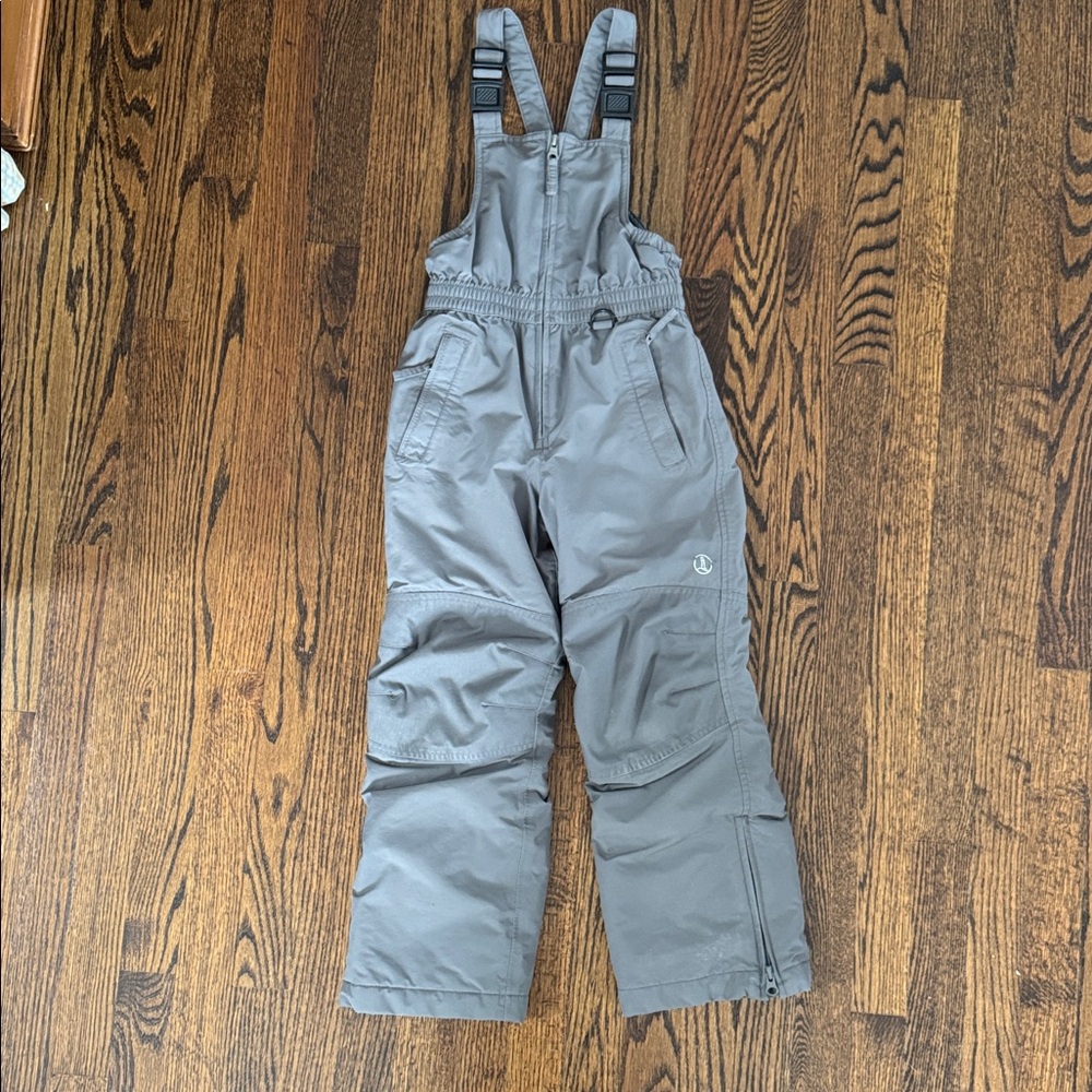 Size 6 Lands End Squall Gray Snow Bibs